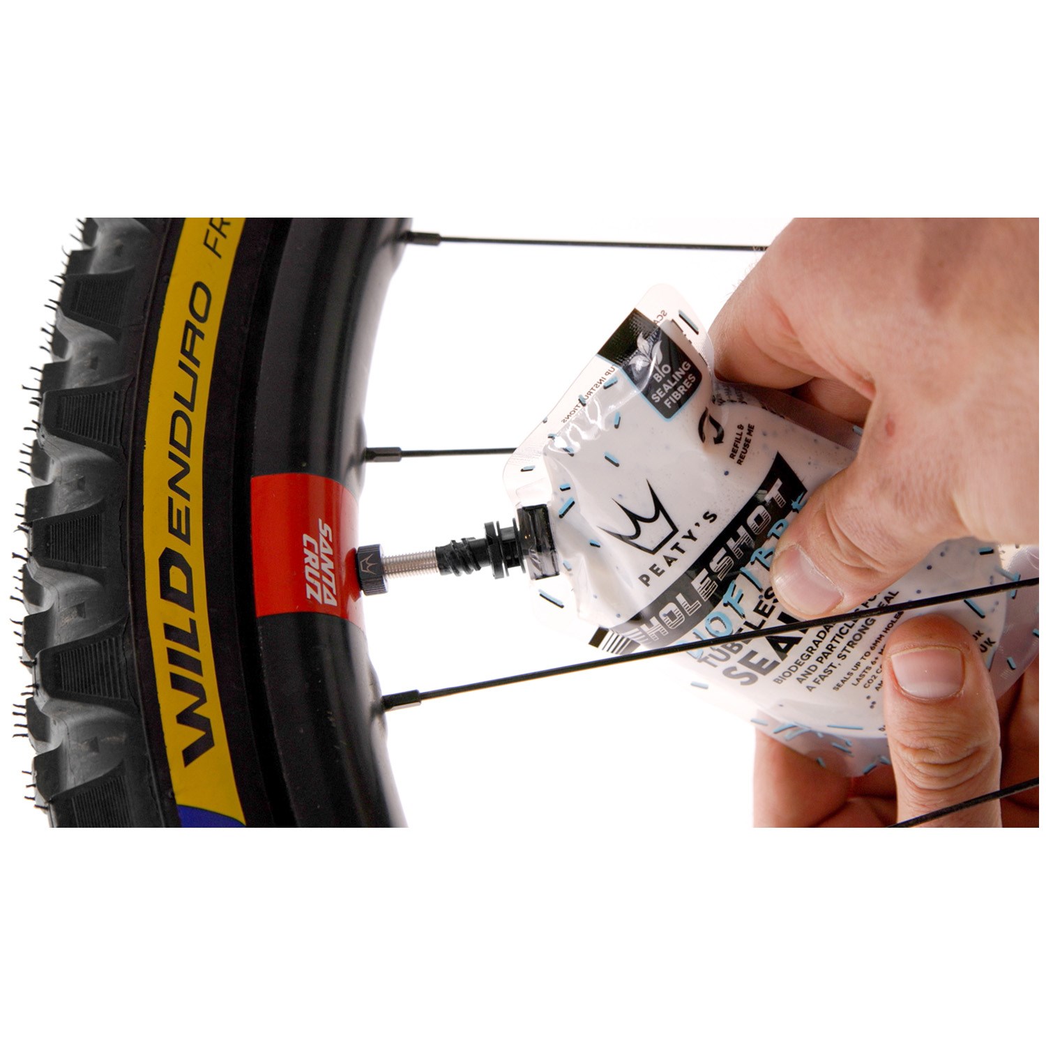 Peaty's Holeshot BioFibre Tubeless Tire Sealant 120ml, image size:1500x1500