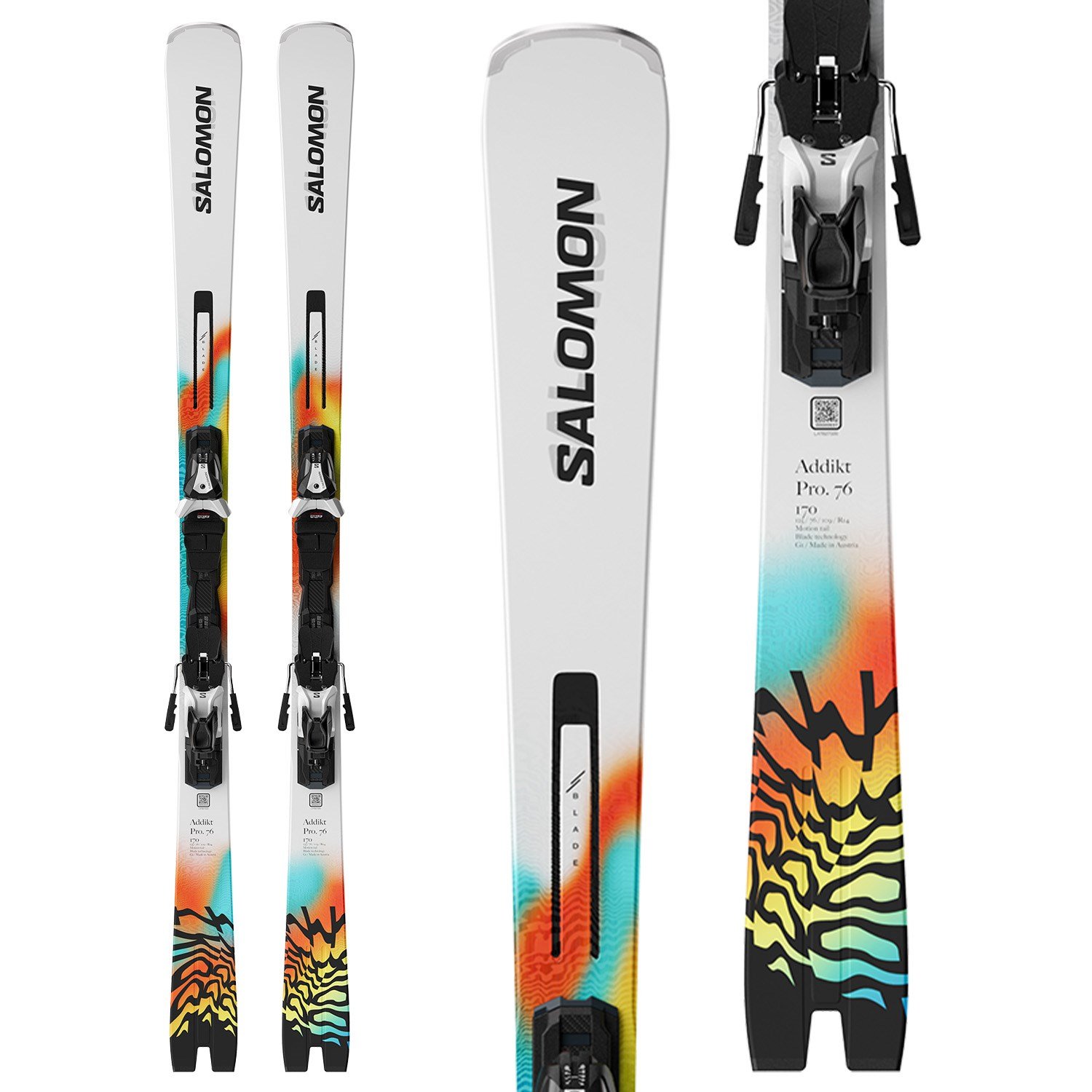 Salomon Addikt Pro 76 Skis + MI12 GW Bindings 2026 | evo