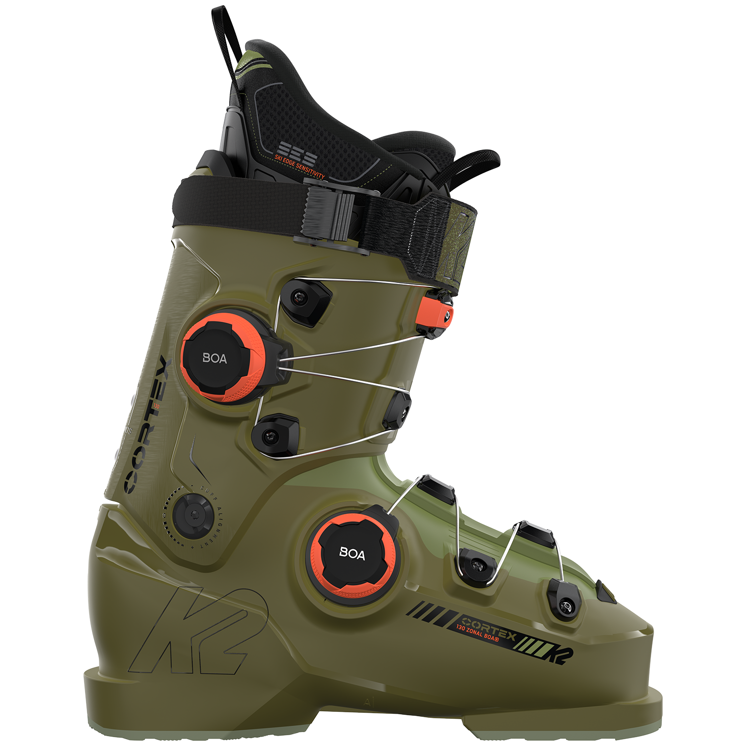 K2 スキー靴 K2 130 フレックス 130 黒/オレンジ K2 Cortex 130 Zonal BOA Ski Boots 2026 | evo