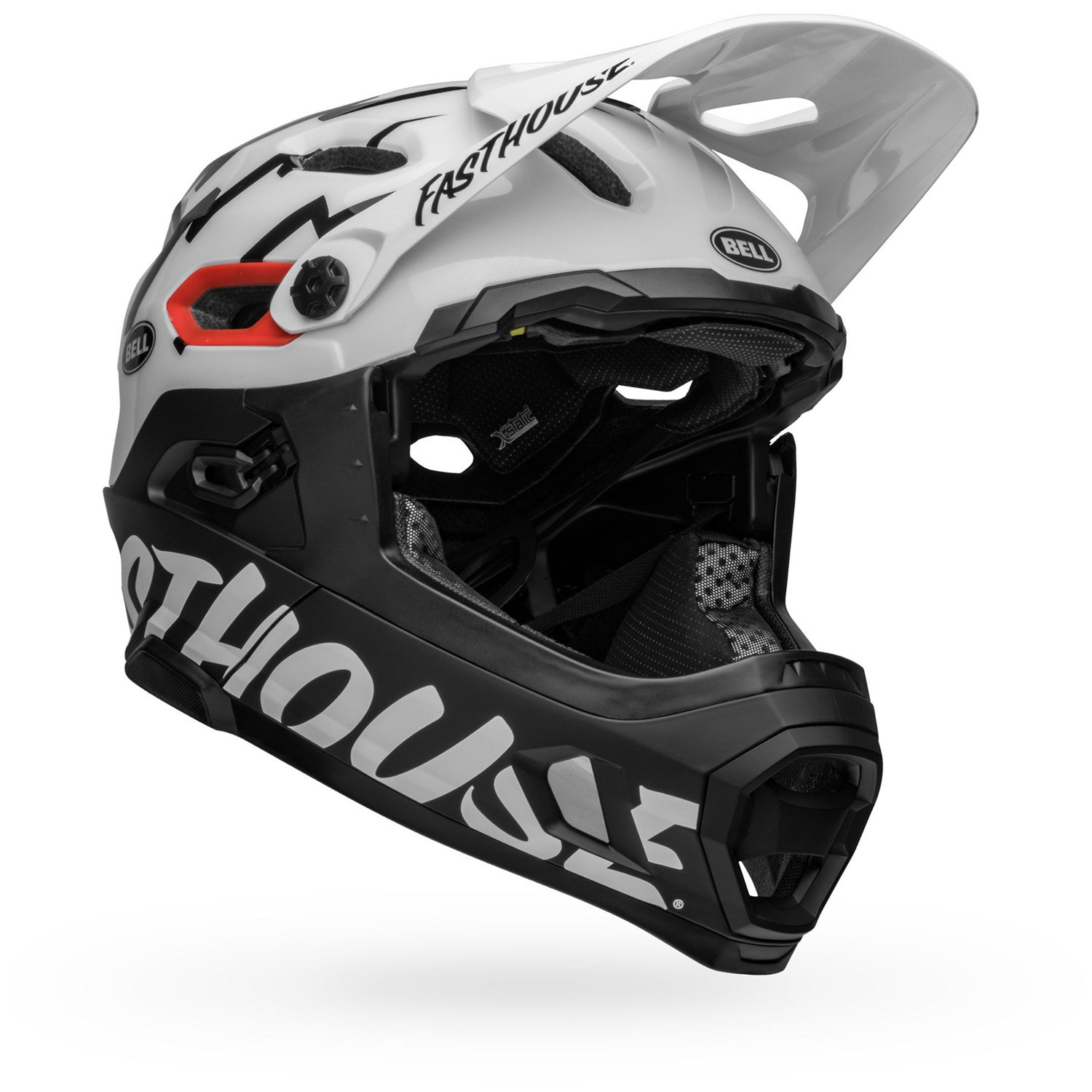 bell full face helmet with removable chin guard Super DH MTB Red Black Directional Impact Protection System) Bell Super Air R Spherical
