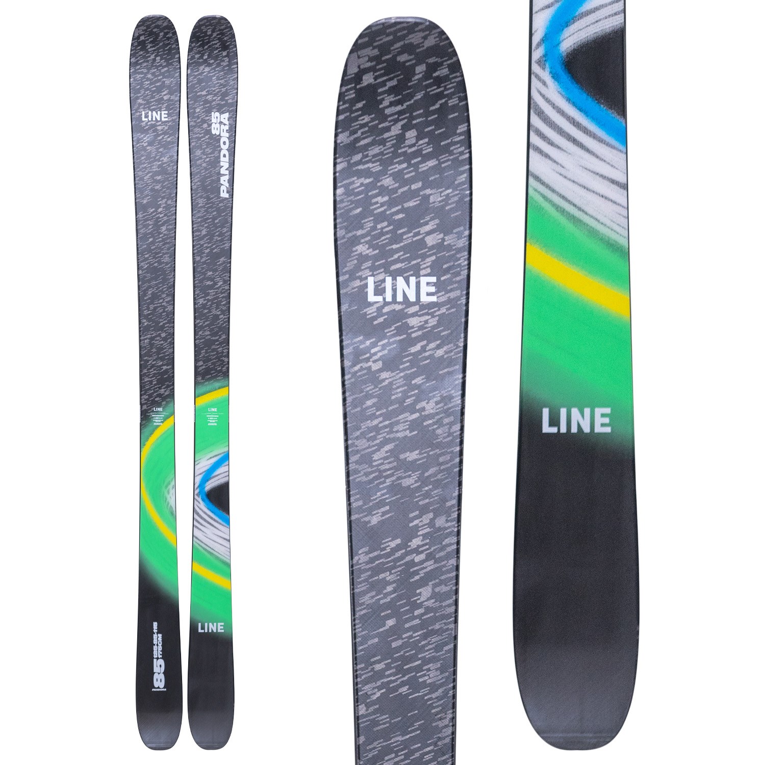 スキー LINE PANDORA 85 (24-25) 161+QUIKSQUIRE10 New LINE Pandora 85 2025 Skis with Quikclik Bindings- 161