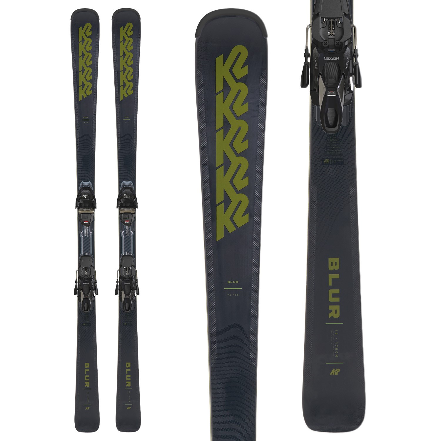 K2 Blur 74 Skis + QuikClik MXC 12 TCx Light Bindings 2026 | evo