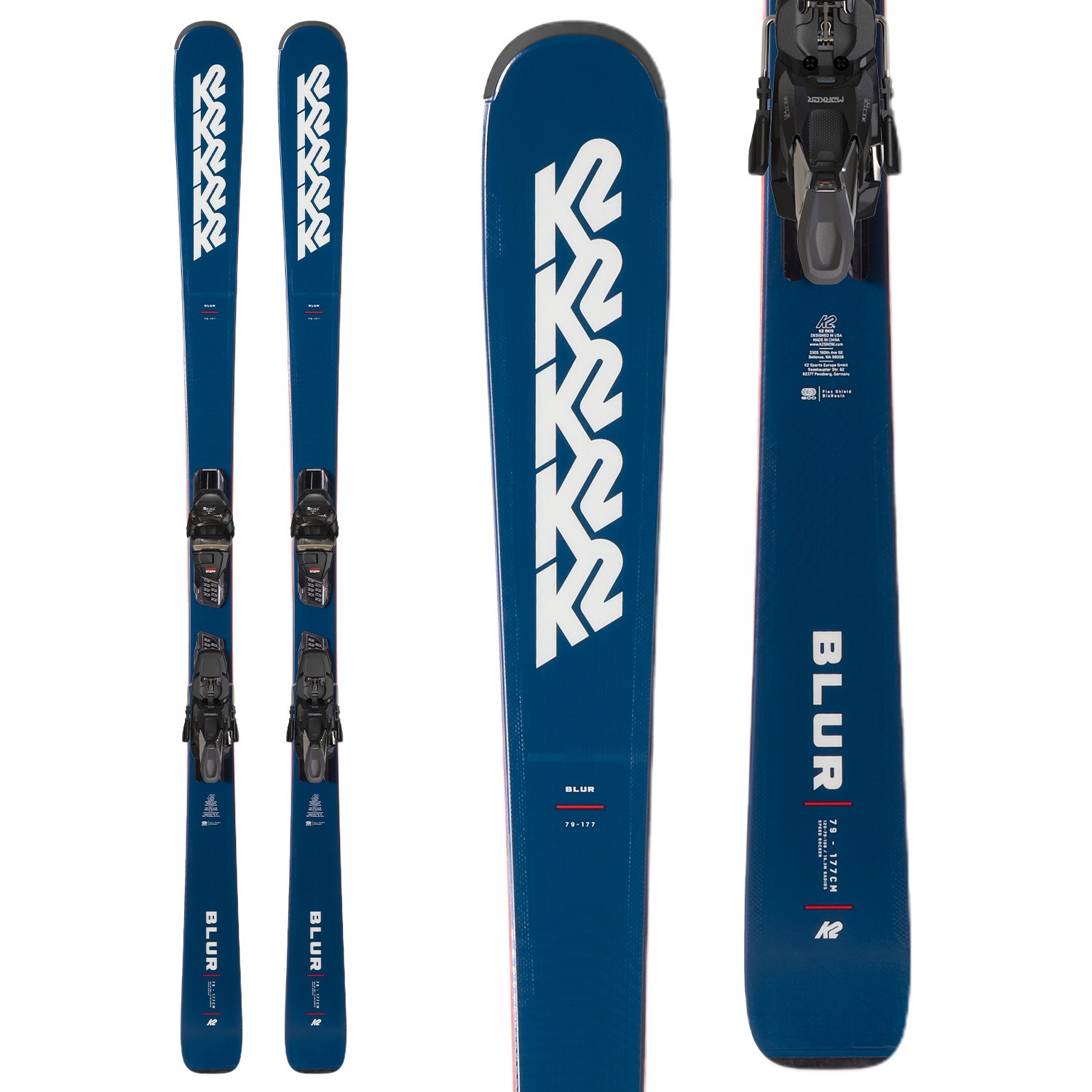 K2 Blur 79 Skis + QuikClik Free M3 11 TCx Light Bindings 2026 | evo