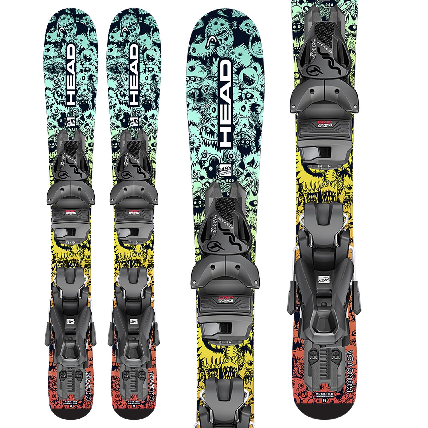 Head Monster Easy Skis + JRS 4.5 GW CA Bindings - Kids' 2026 | evo