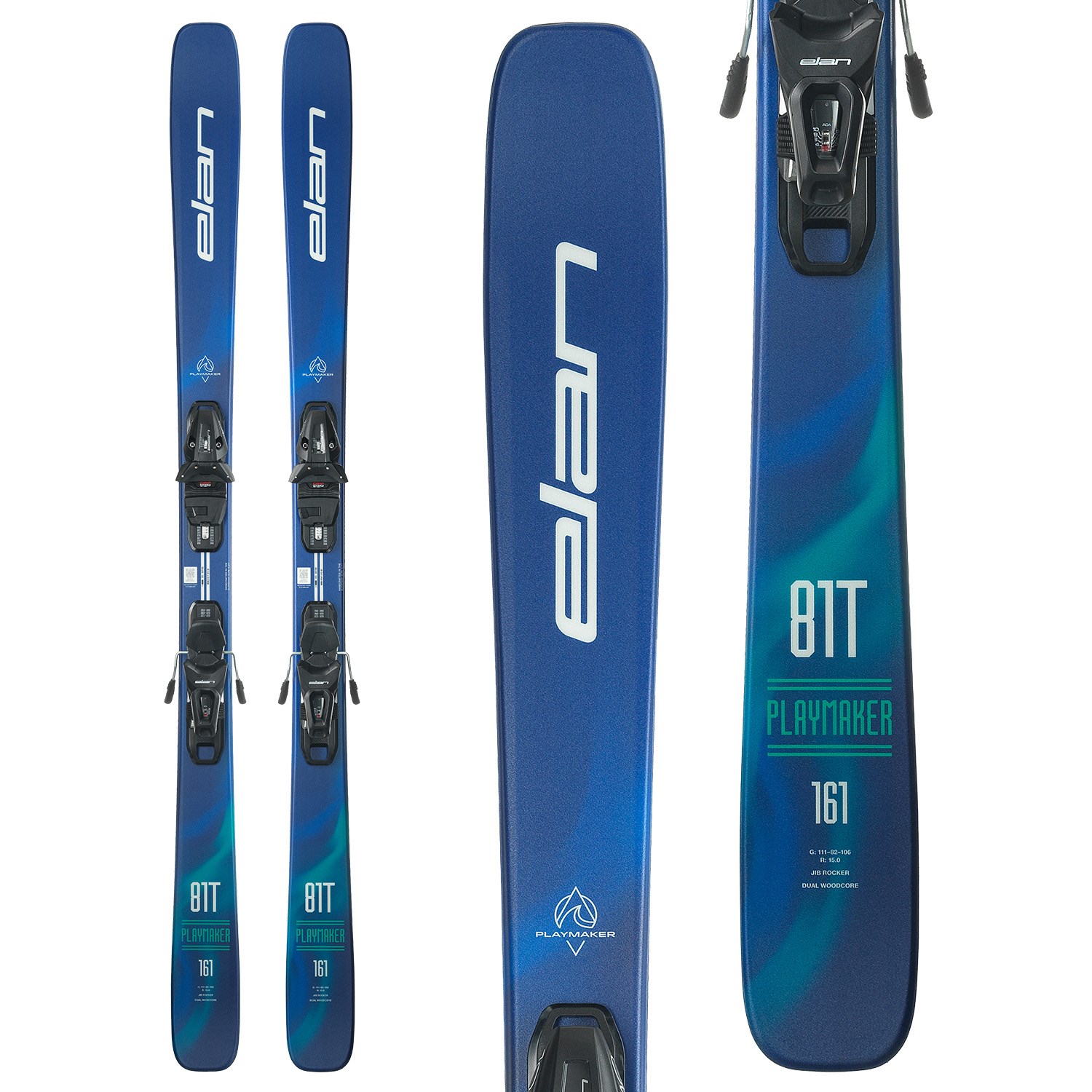 Elan Playmaker 81 Skis + EL 10.0 GW Bindings - Kids' 2026 | evo