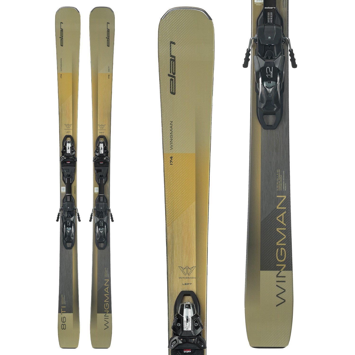 Elan Wingman 86 Ti Skis + X EMX 12.0 Bindings 2026 | evo