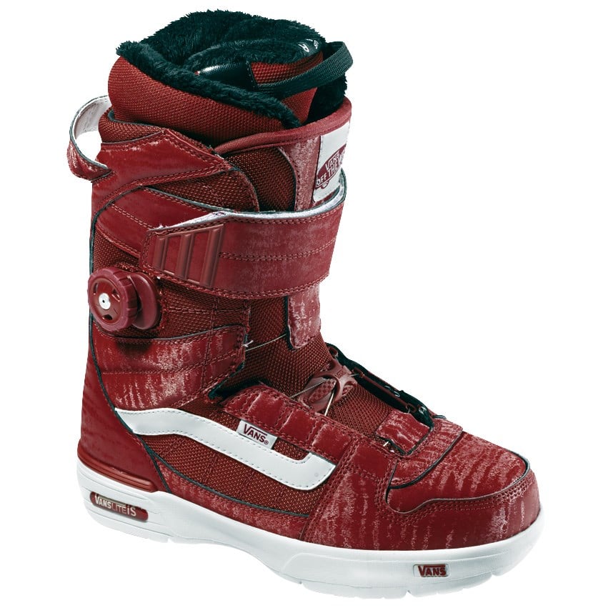 red vans snowboard boots