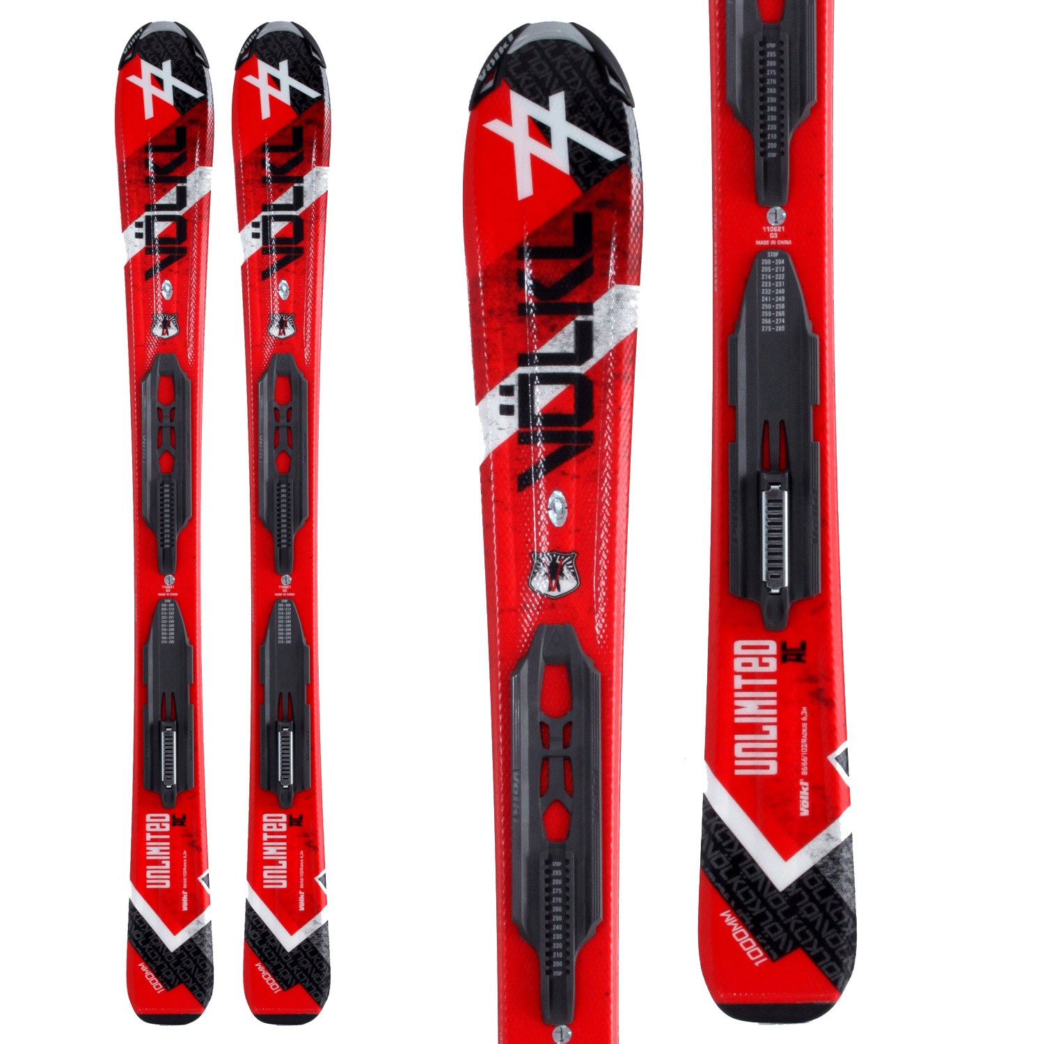 Volkl Unlimited Jr Skis + 3Motion 4.5 Bindings - Child 2011