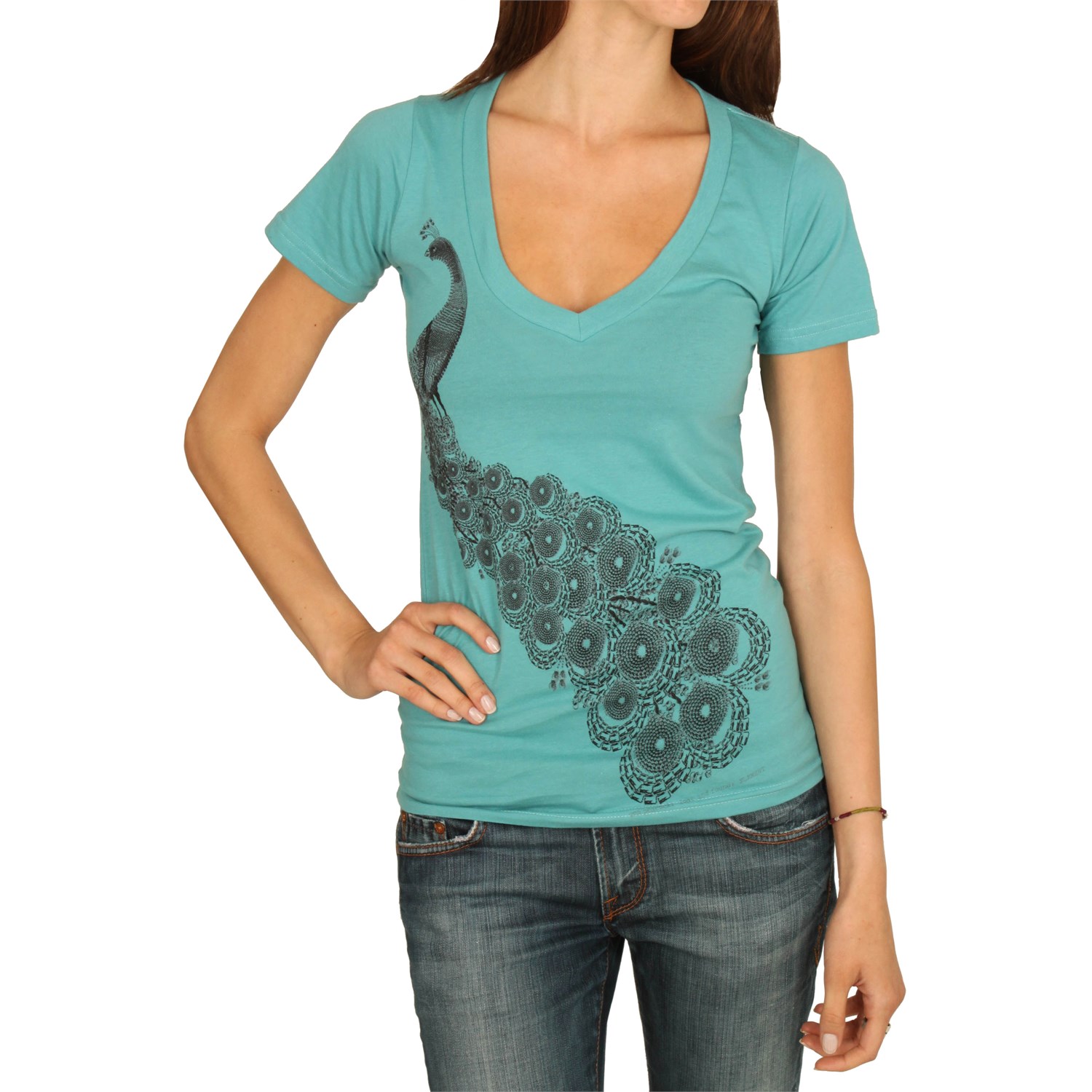 peacock t shirt women's