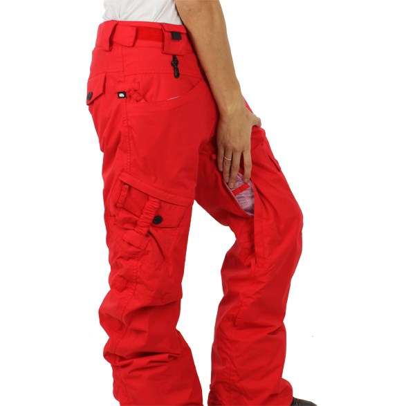 red cargo pants womens