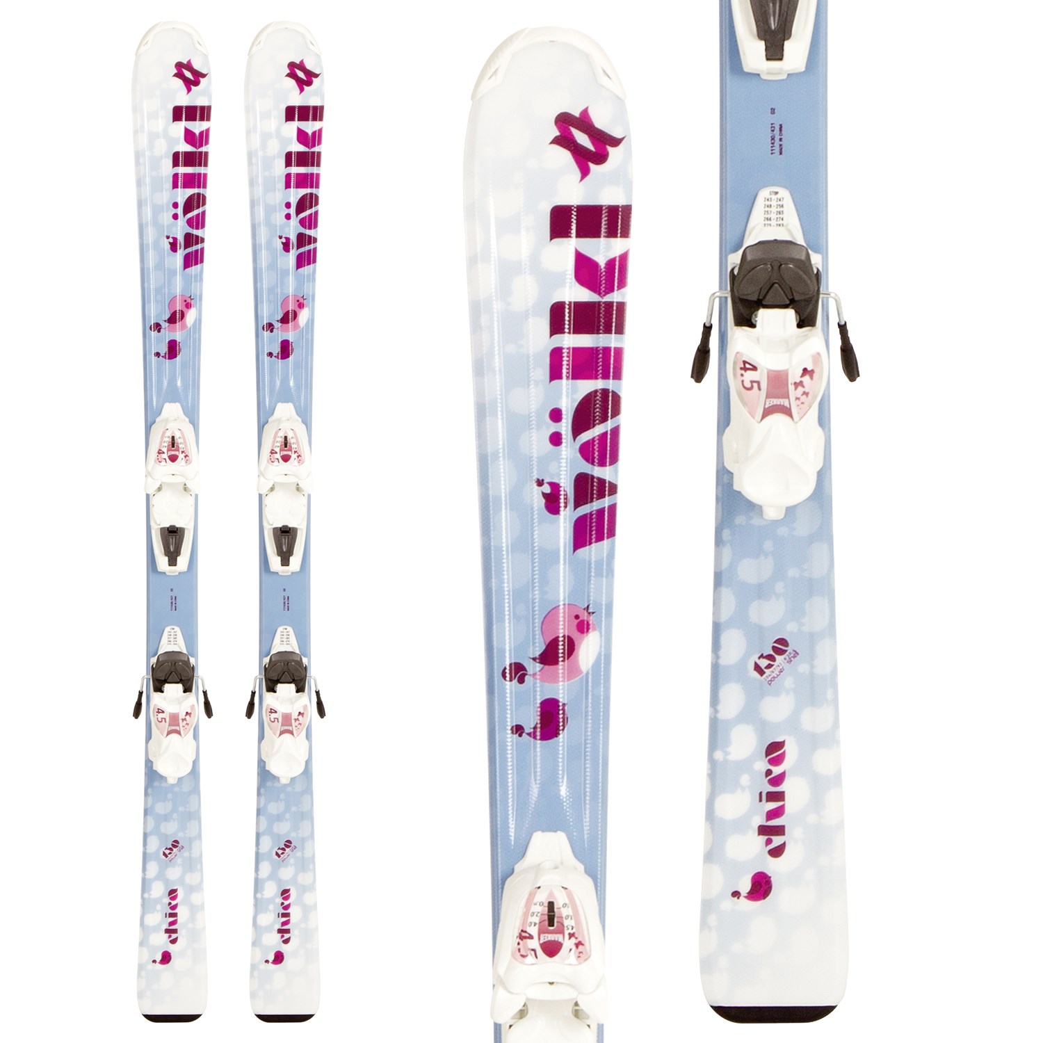 Volkl Chica Jr Skis + 3Motion 7.0 Bindings - Youth 2012 | evo