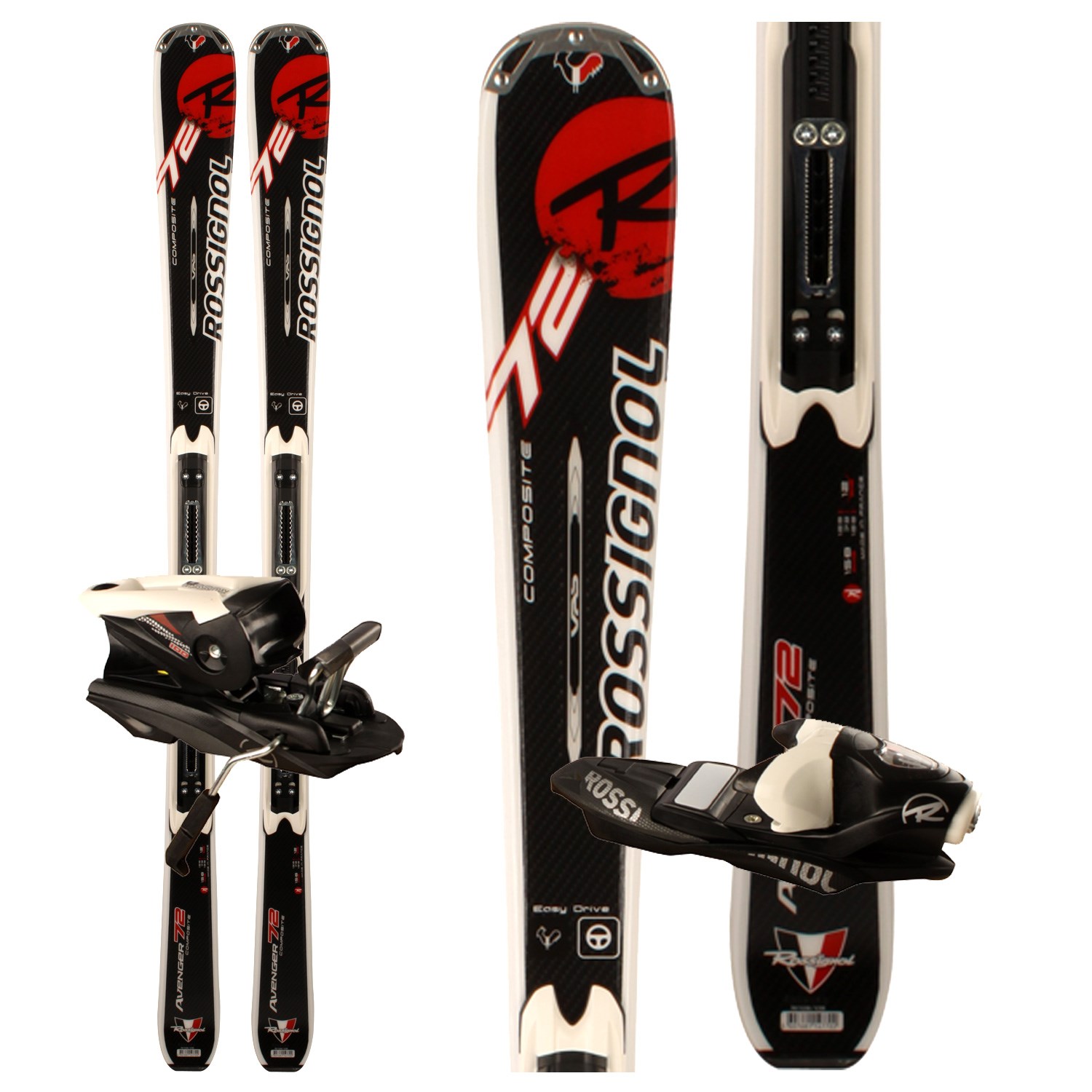 Rossignol Avenger 72 Composite Skis + TPI²/Axium 100 Bindings 2012 