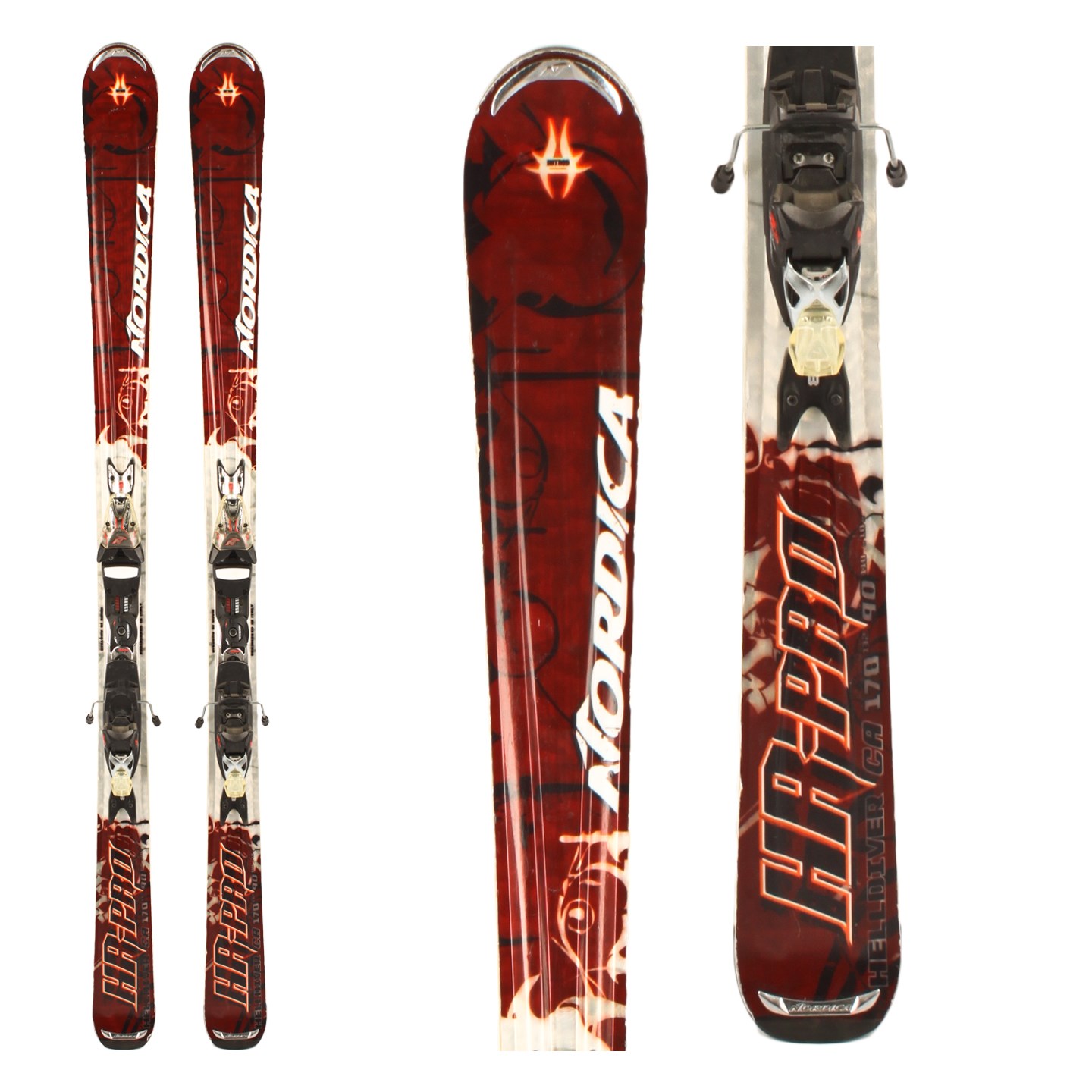 Nordica Hell Diver Skis + Bindings - Used 2010 - Used | evo