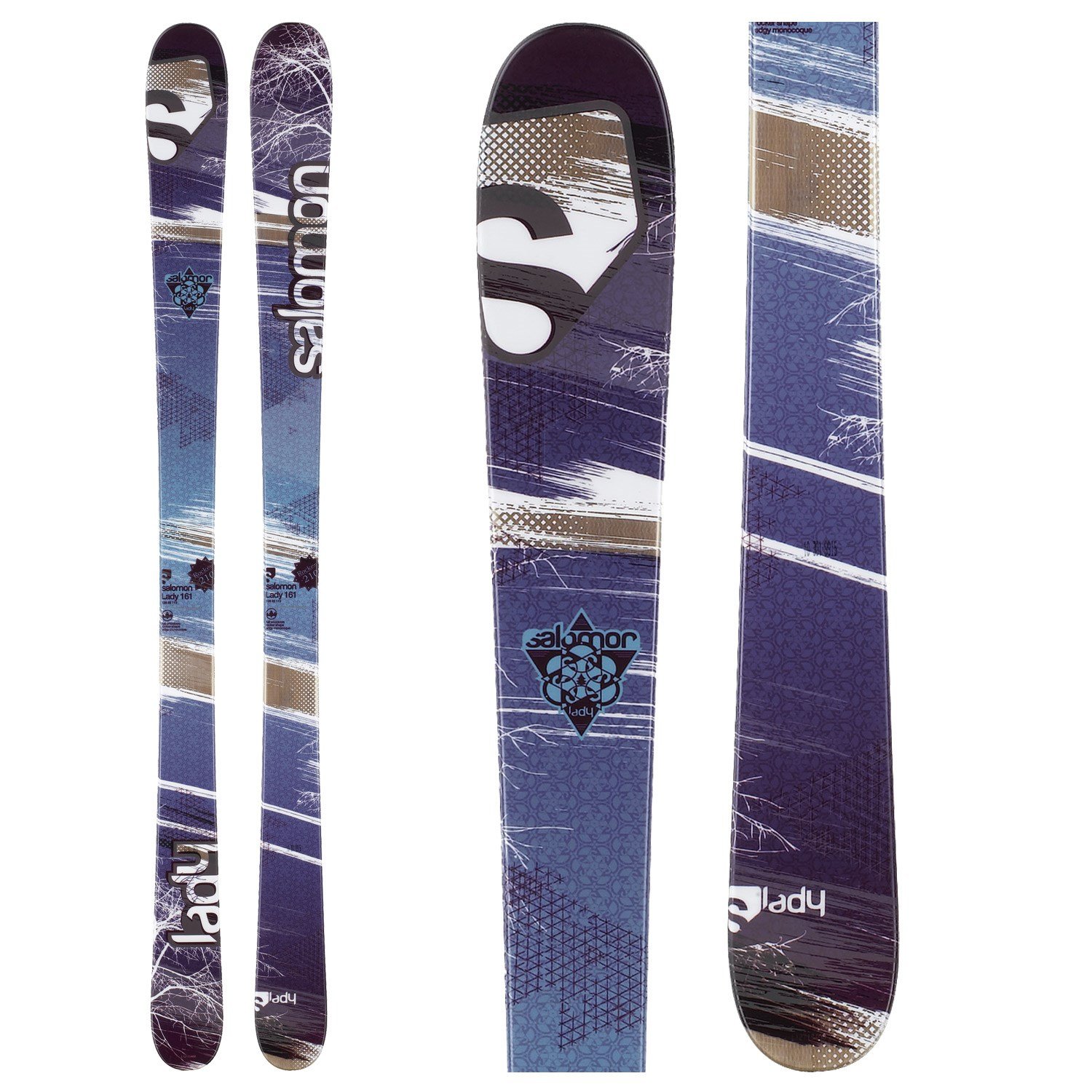 153 cm Used Salomon Quartz Women's Demo Skis 
