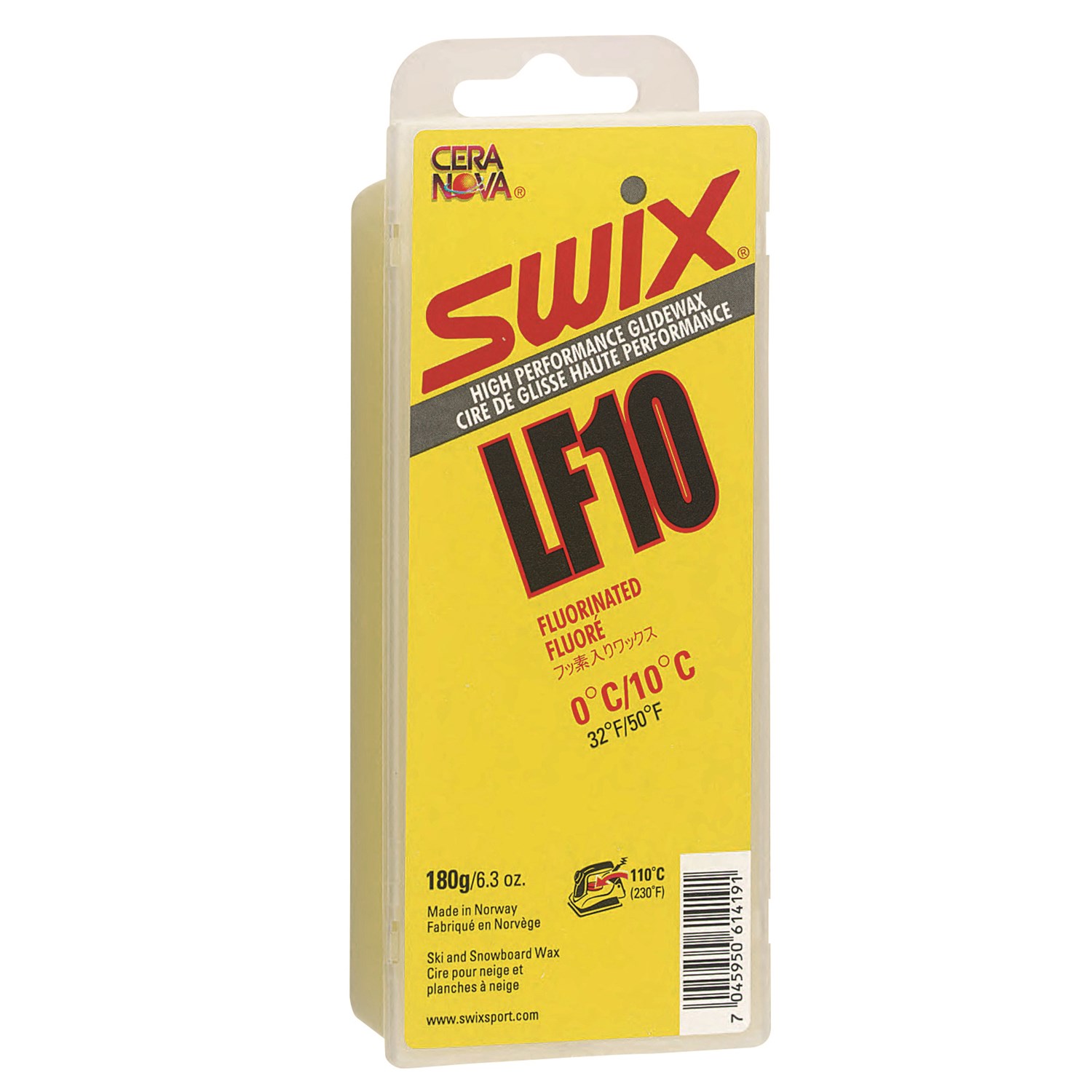 SWIX LF10 Yellow 180g Wax | evo Canada