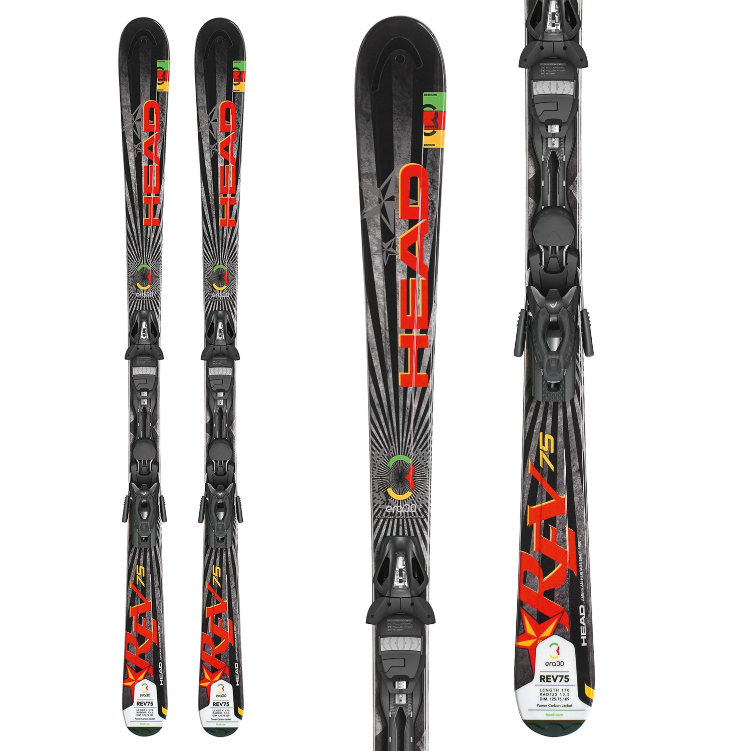 Head REV 75 Skis + PR 11 Bindings 2013 | evo