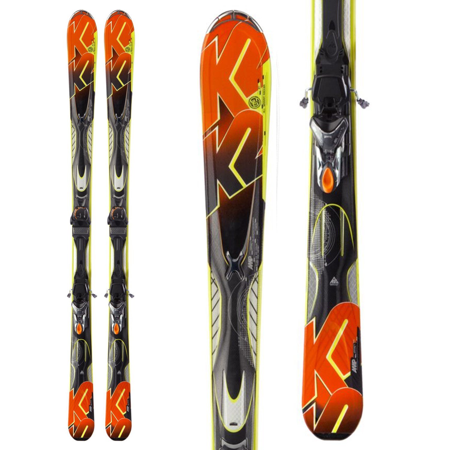 NEW $500 Adult High End K2 Amp RX Speed Rocker Skis Size 146CM Junior Mens 