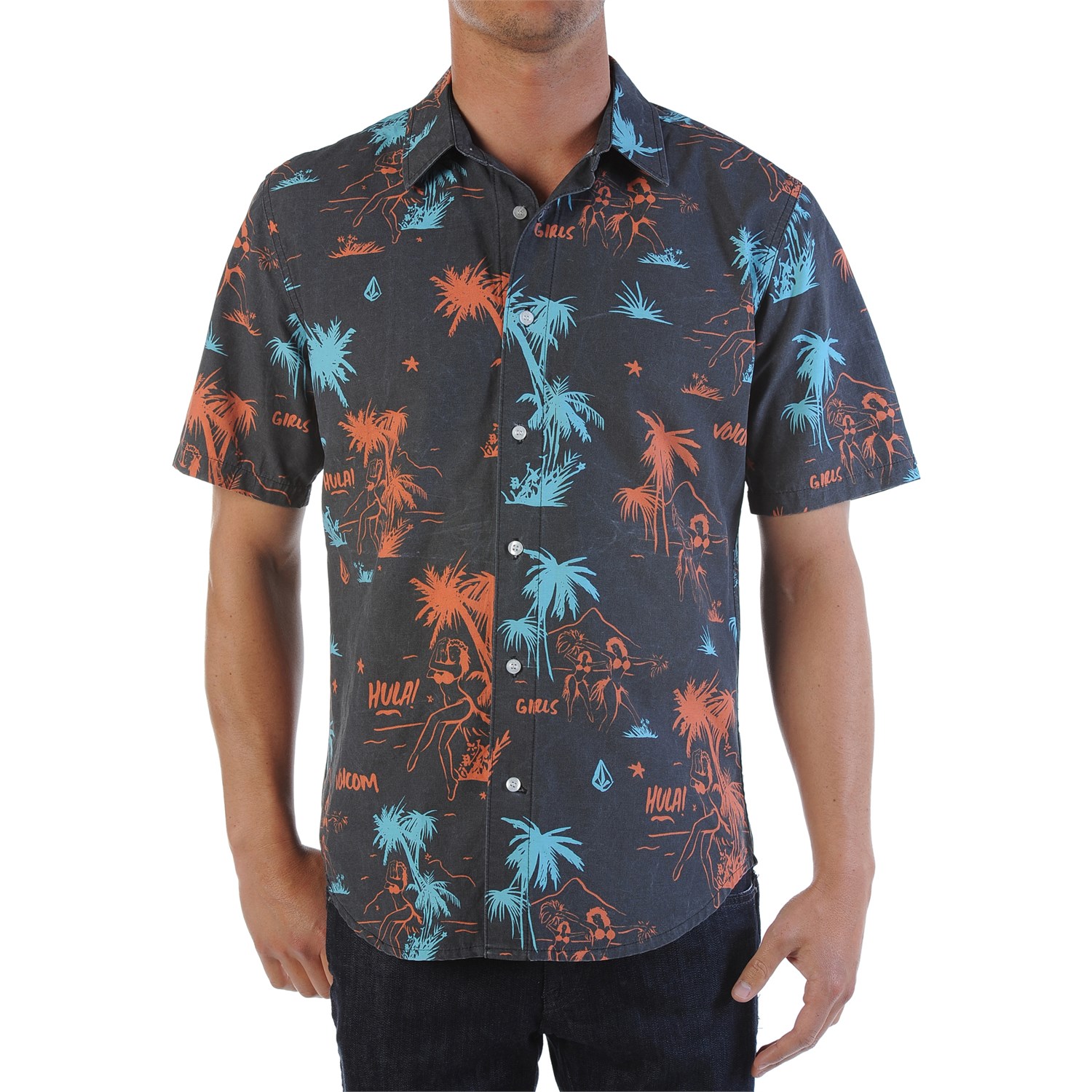 Volcom Mental Fun Short-Sleeve Button 