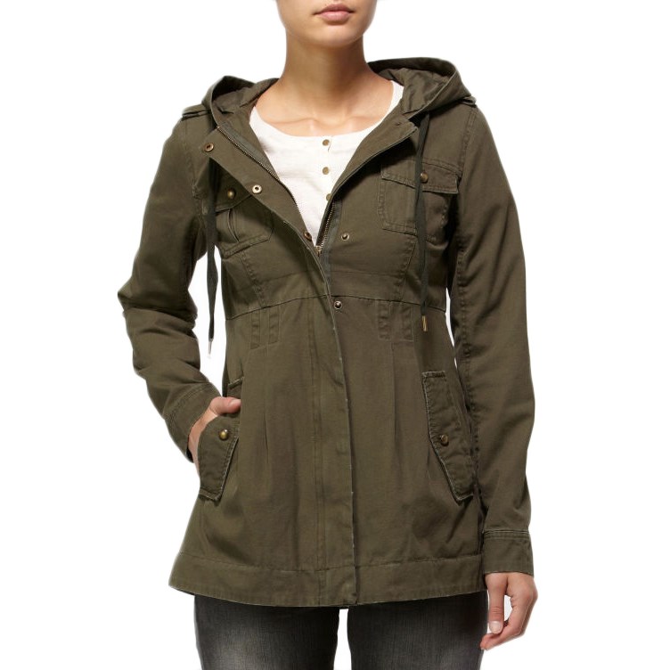 Urban Look Womens Zip Up Military Anorak Jackets