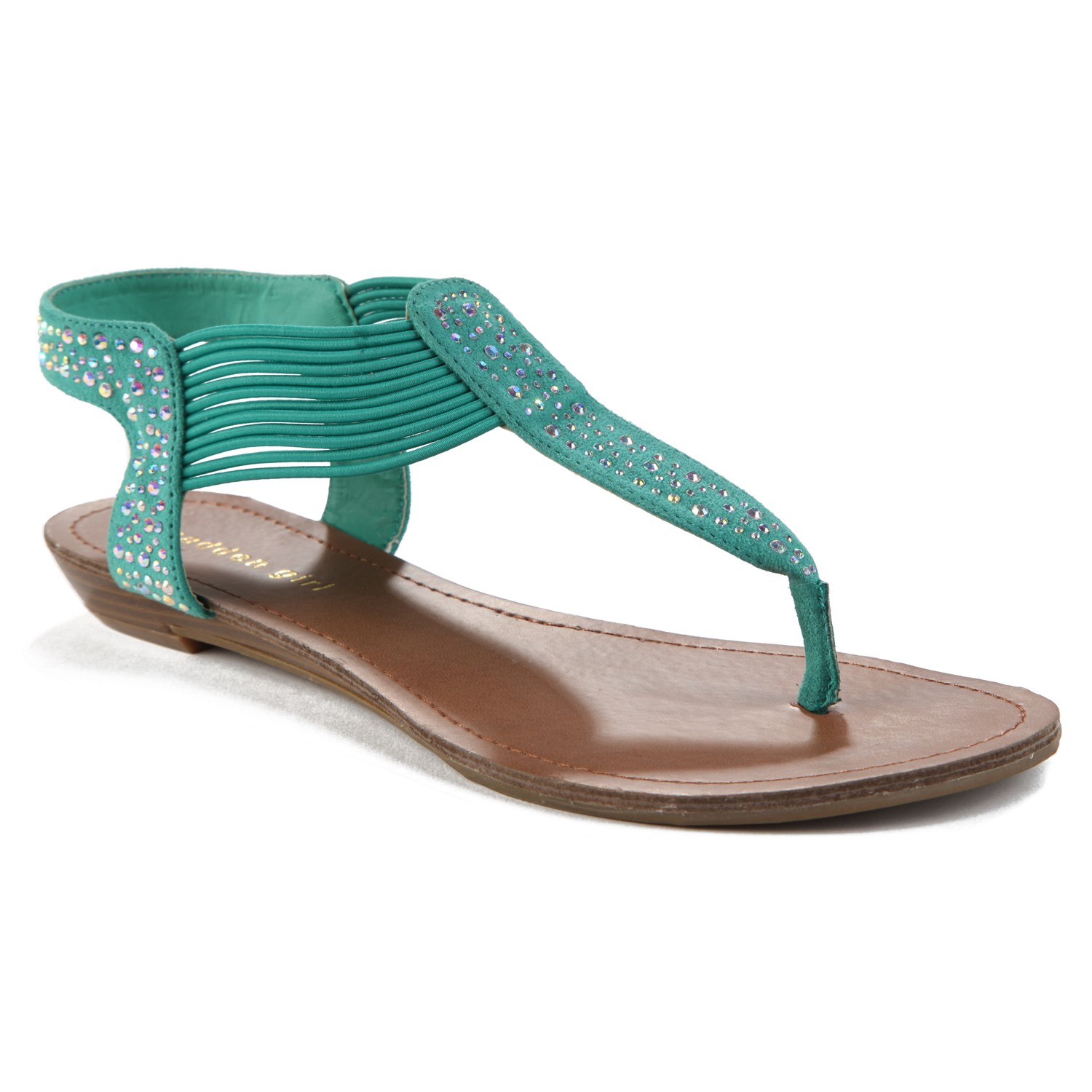teal sandals