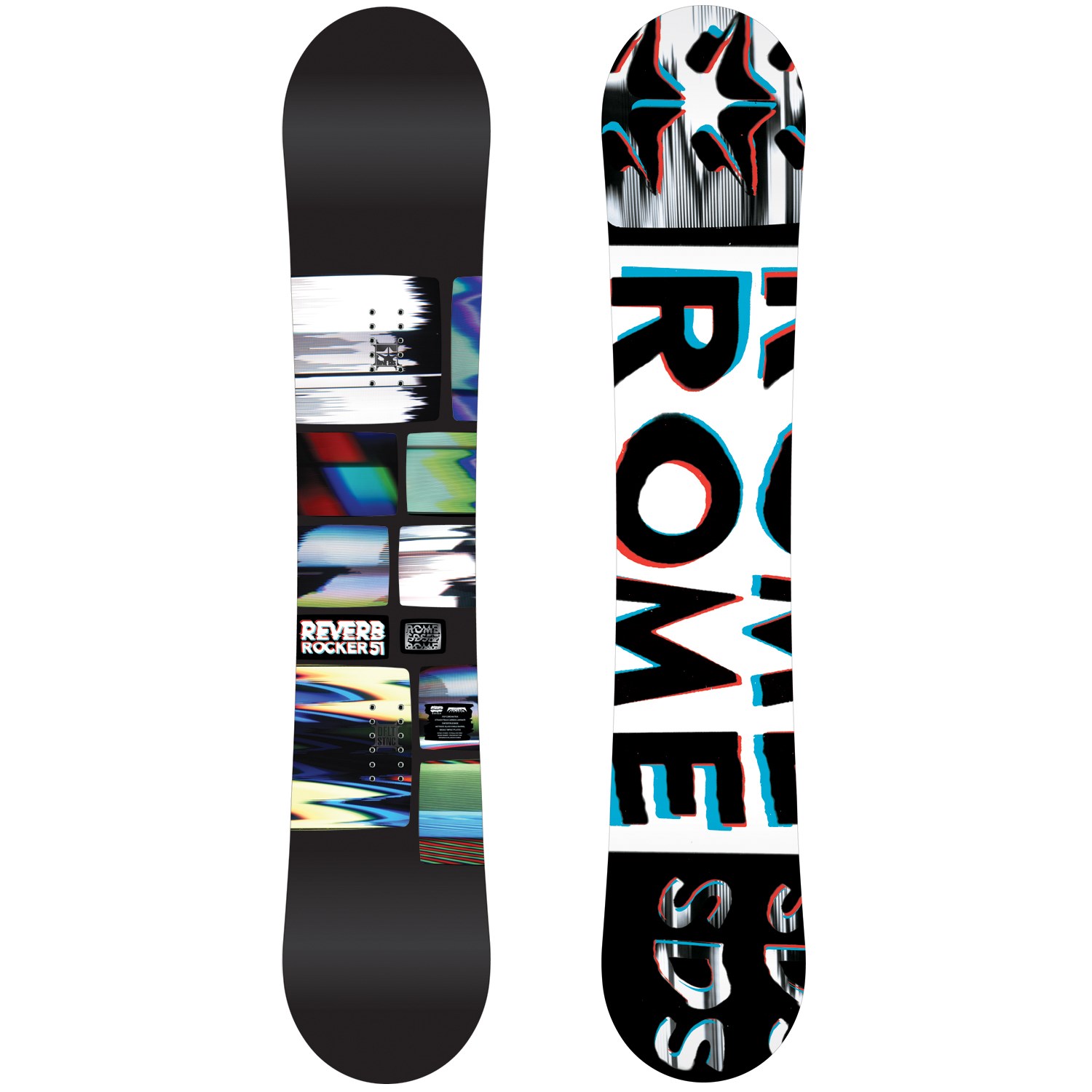 158 W Rome Snowboards Reverb Rocker Snowboard Black 