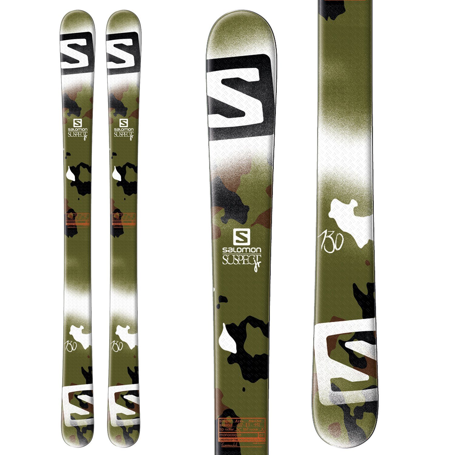 mat Catastrofe Melancholie Salomon Suspect Jr Skis - Boy's 2014 | evo