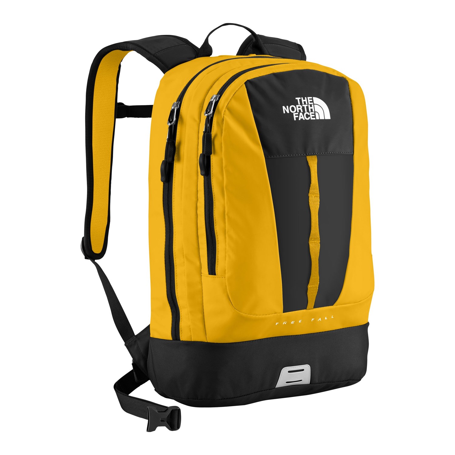 black and gold north face backpack