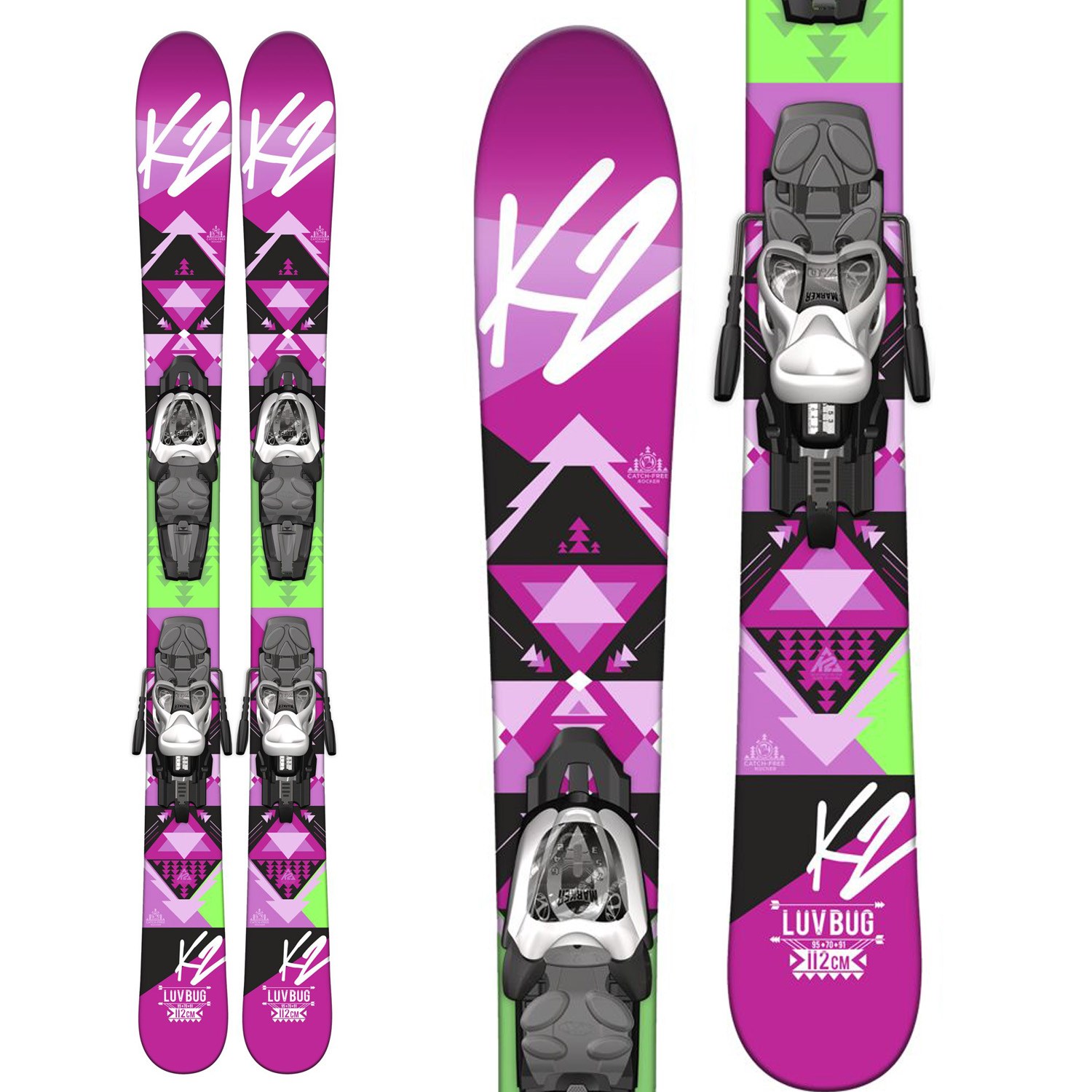 K2 Luv Bug Skis + Fastrak2 4.5 Bindings - Girl's 2015 | evo Canada