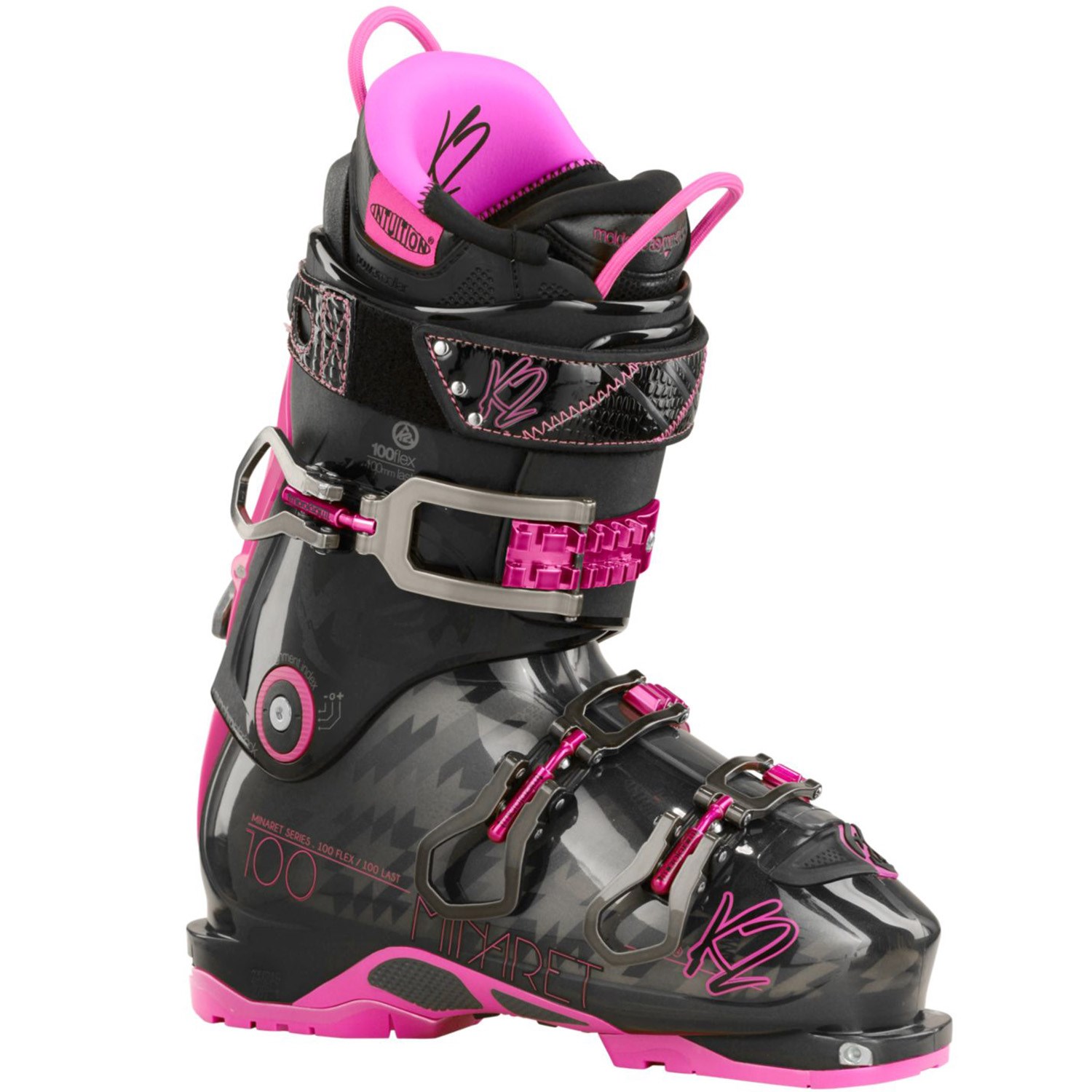 pink ski boots