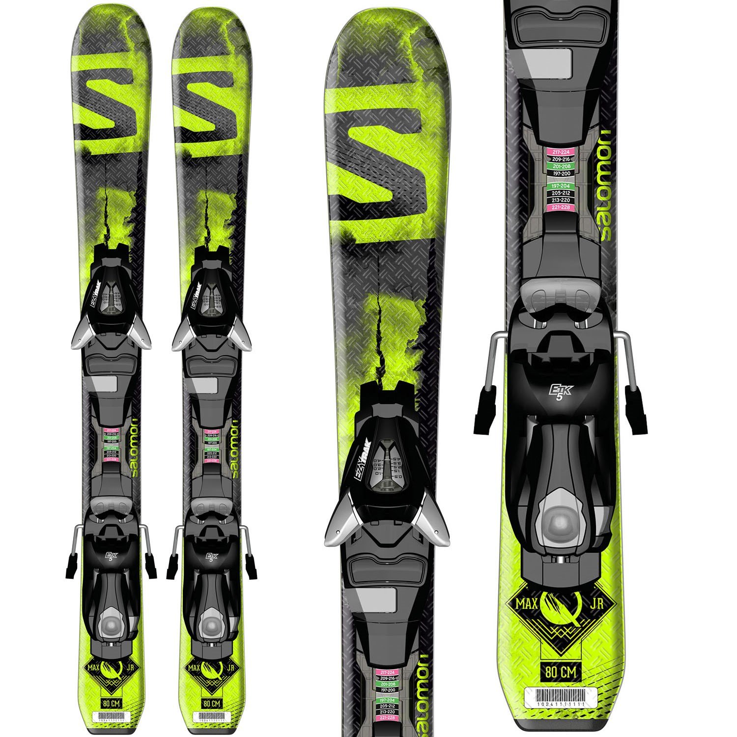 Salomon Q Max Jr Skis EZY5 Bindings Kids 2016 evo