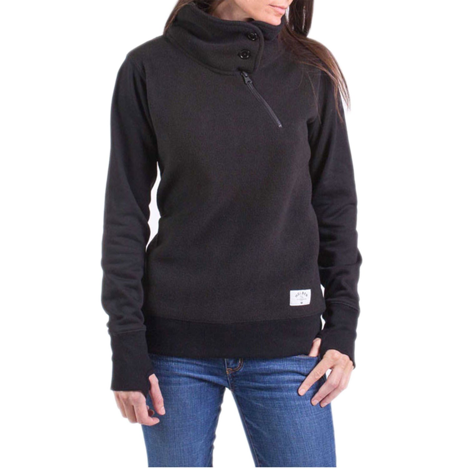 sherpa lined pullover women's