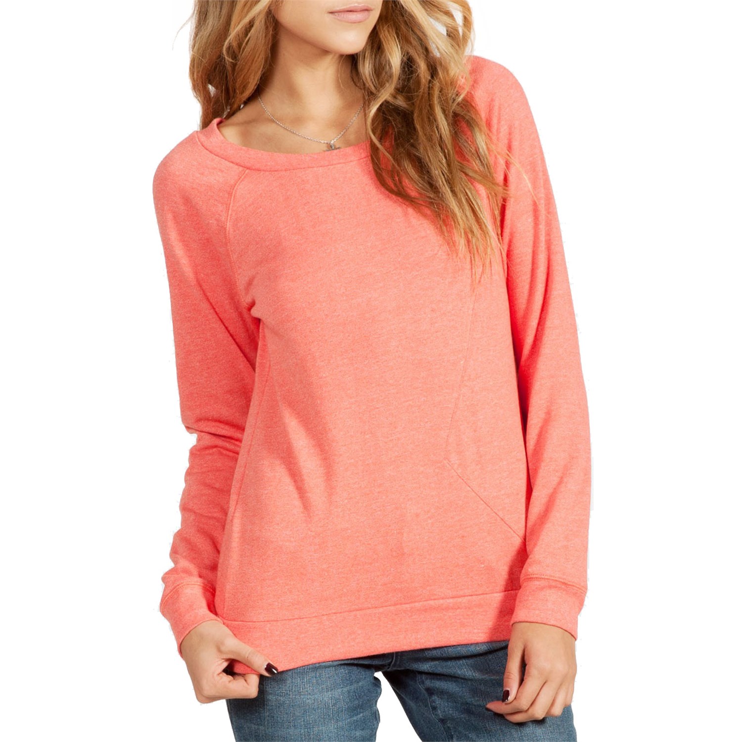 womens coral sweatshirt