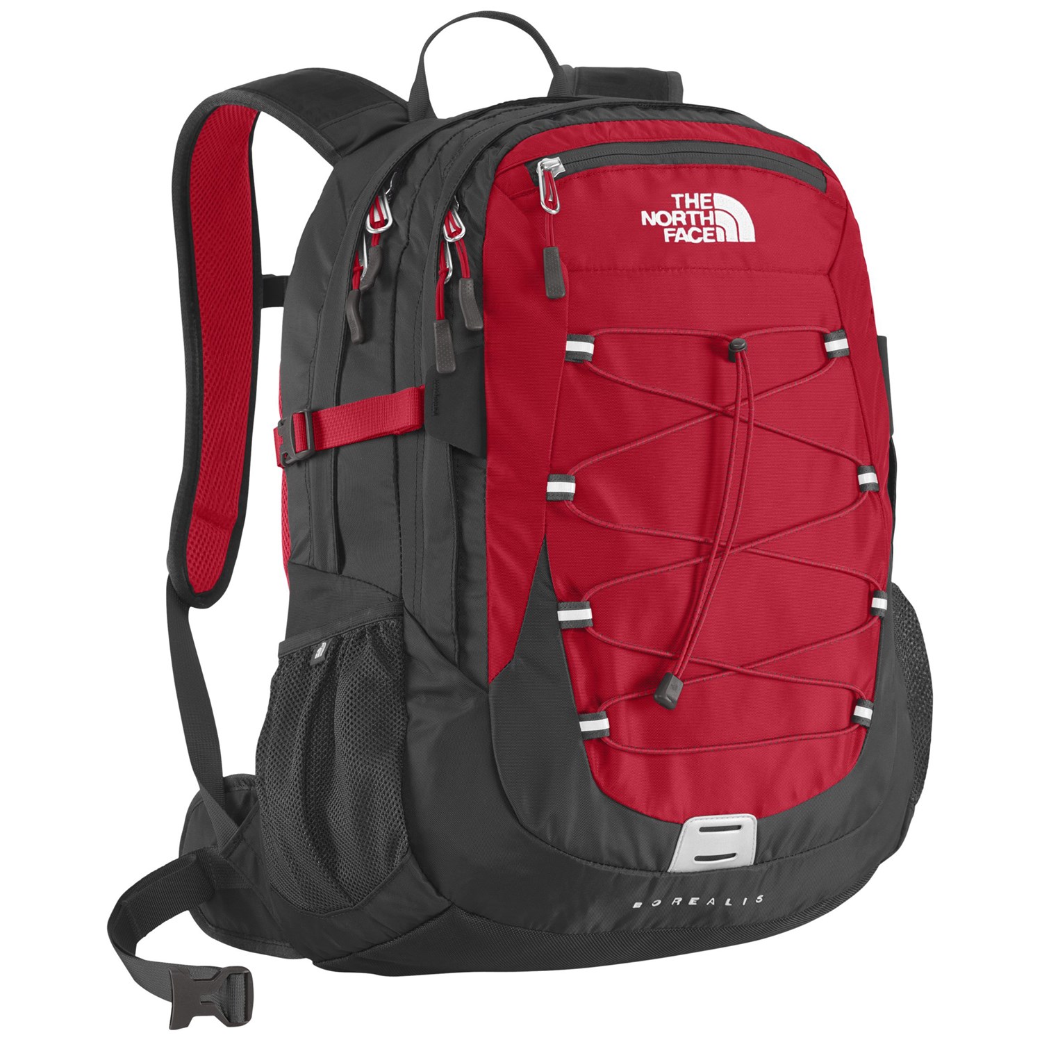north face backpack red