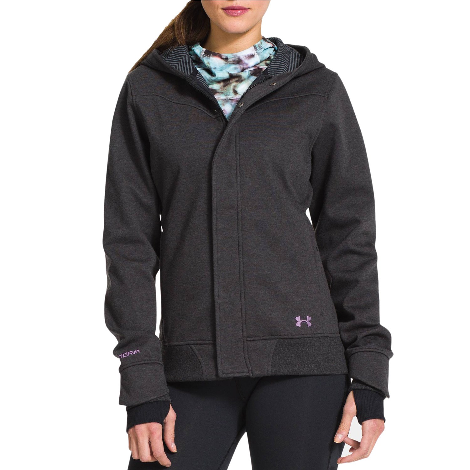 Under Armour Cold Gear Womens Small Loose Hoodie Hooded Sweatshirt