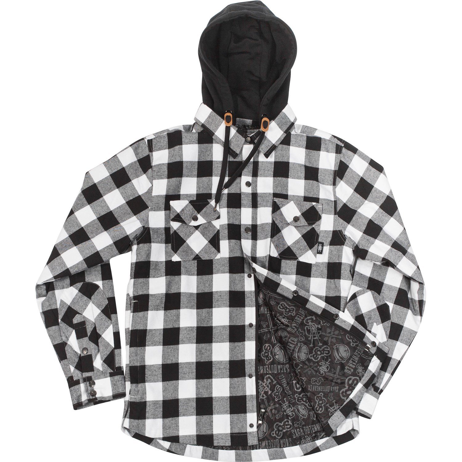 insulated flannel hoodie jacket