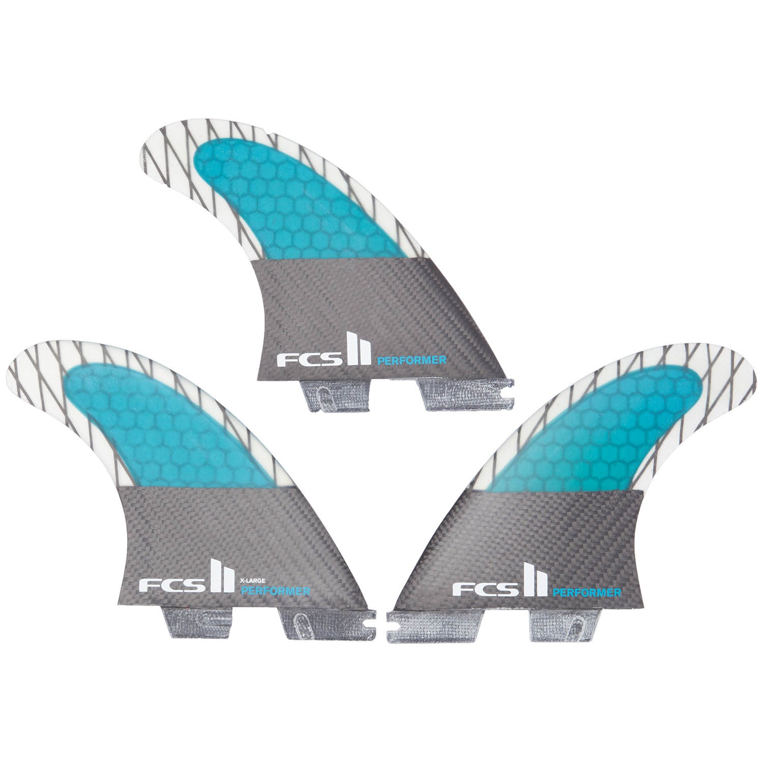 FCS II Performer PC Carbon X-Large Tri Fin Set | evo