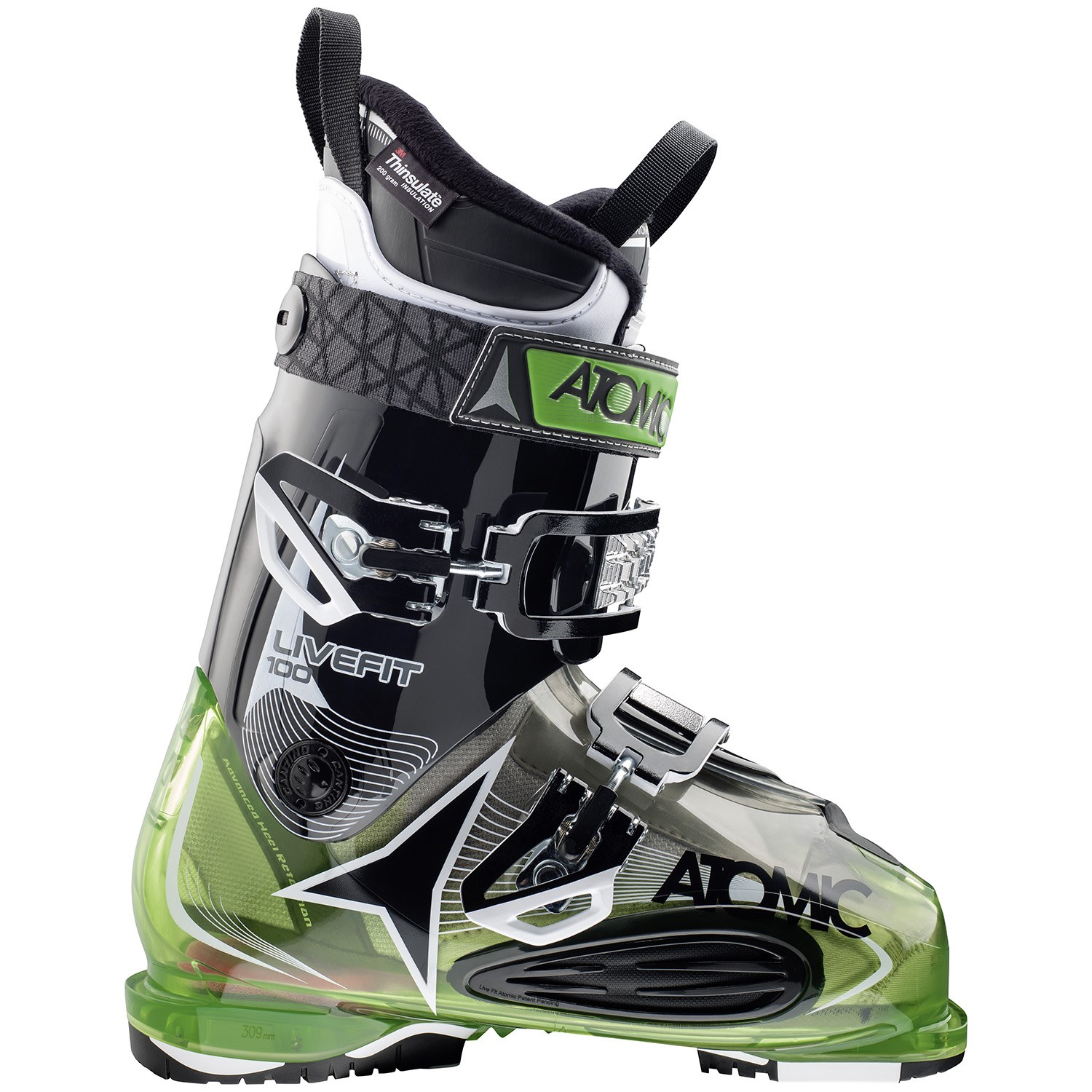Popular $350 Mens Atomic Live Fit Plus Grey Orange Ski Boots Used Mondo 30 31 