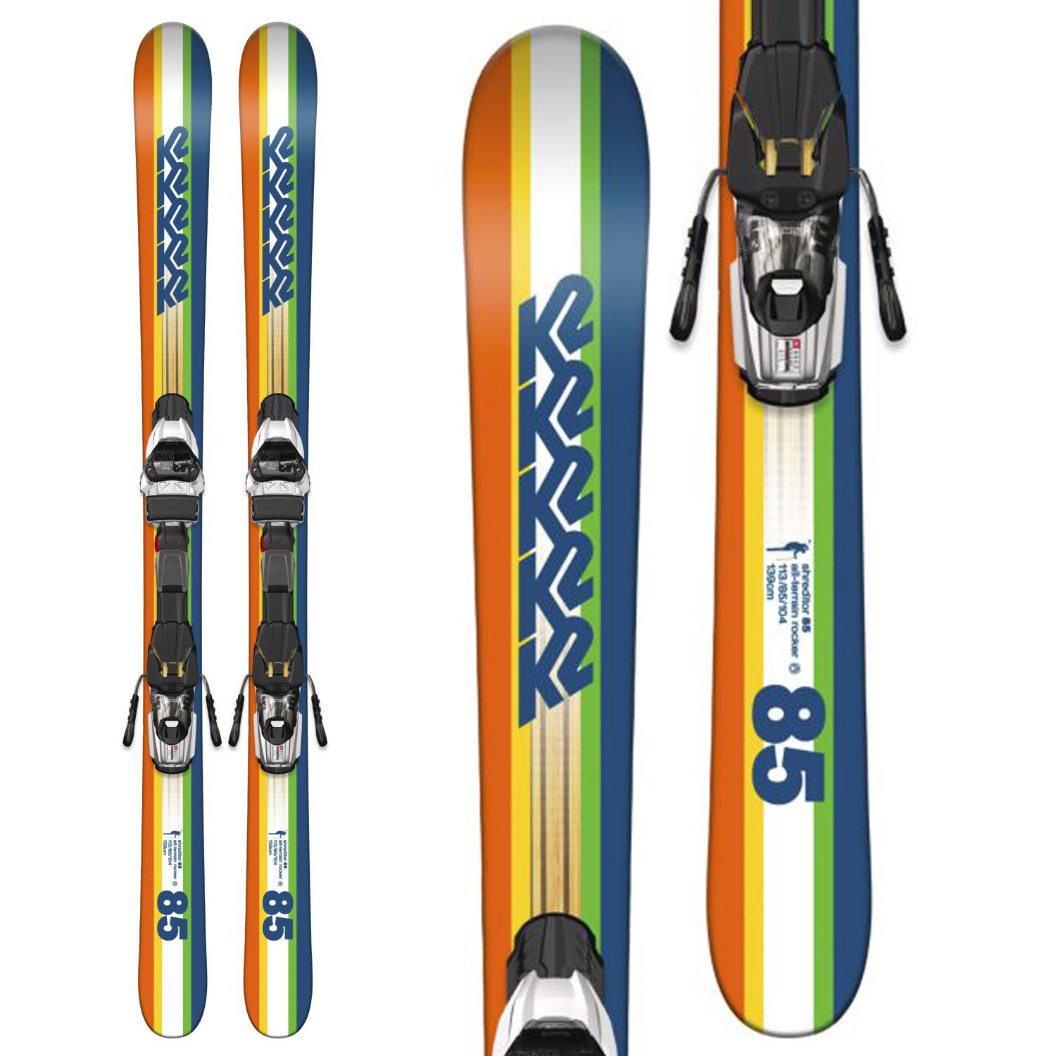 K2 Shreditor 85 Jr Skis + Fastrak2 7 Bindings - Boys' 2017 | evo 