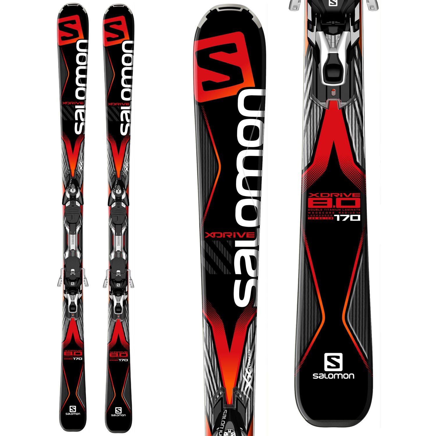 Salomon X-Drive 8.0 Skis + MXT10 Bindings 2016 | evo