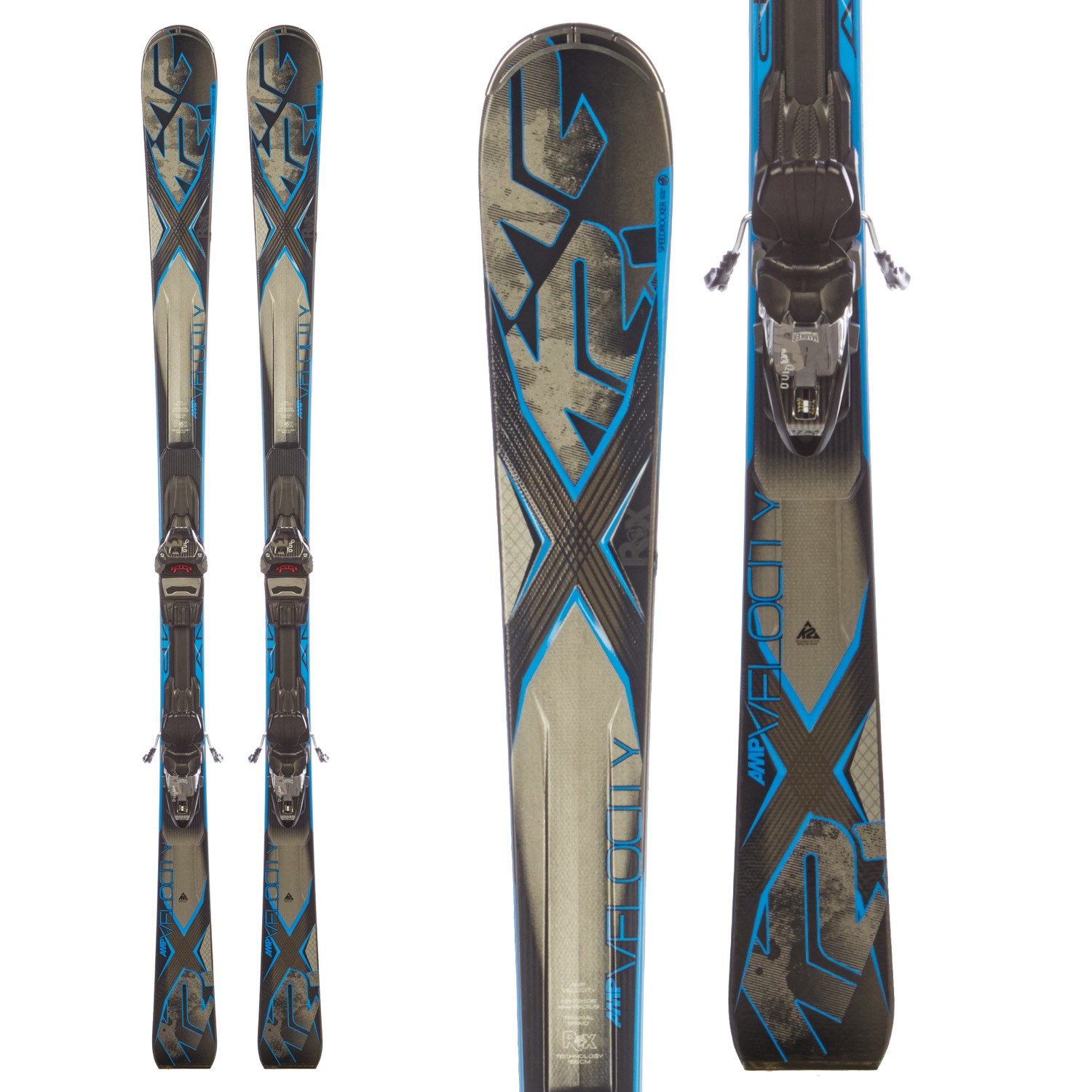 K2 AMP Velocity Skis + M3 10 Q Bindings 2014 | evo