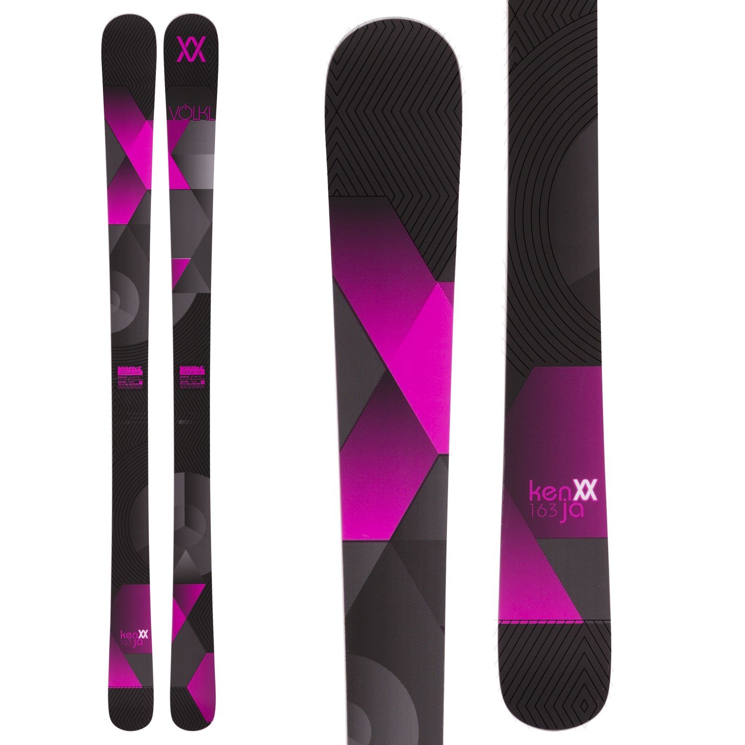 w- POLES at BuyItNow price NEW 2020 Volkl Kenja 163cm ladies snow skis w-bind 