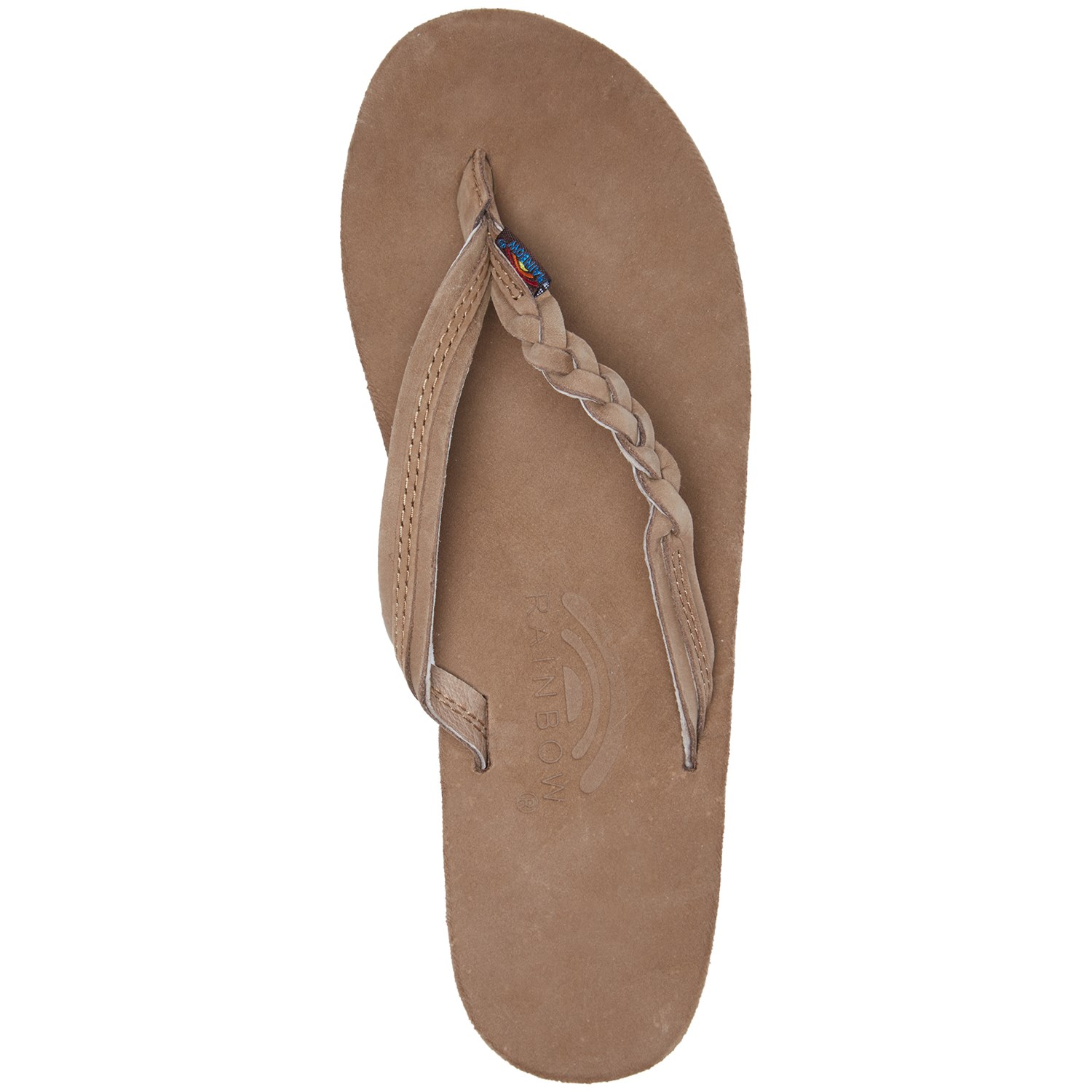 rainbow leather flip flops womens