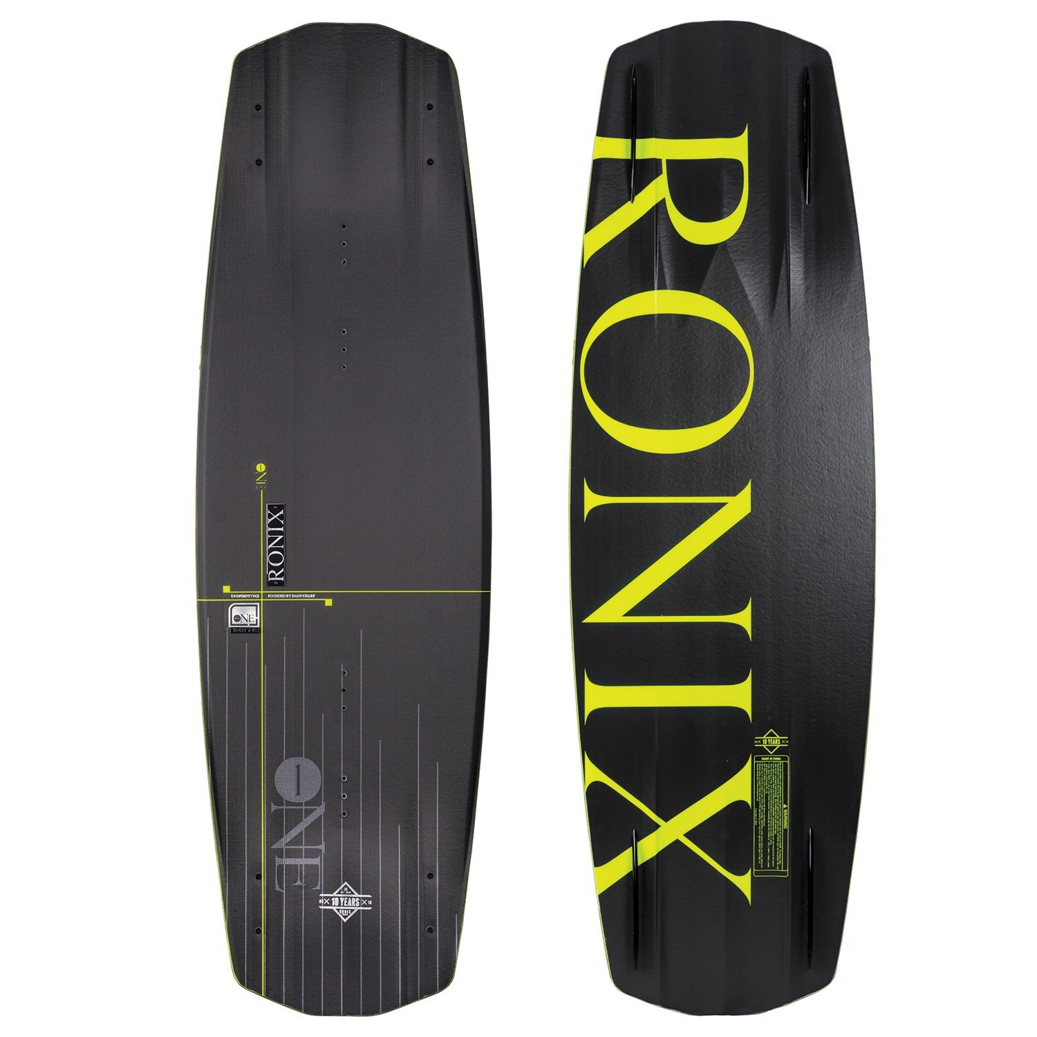 RONIX Free Agent Fins .8" Matte Black Wakeboard 4 total 